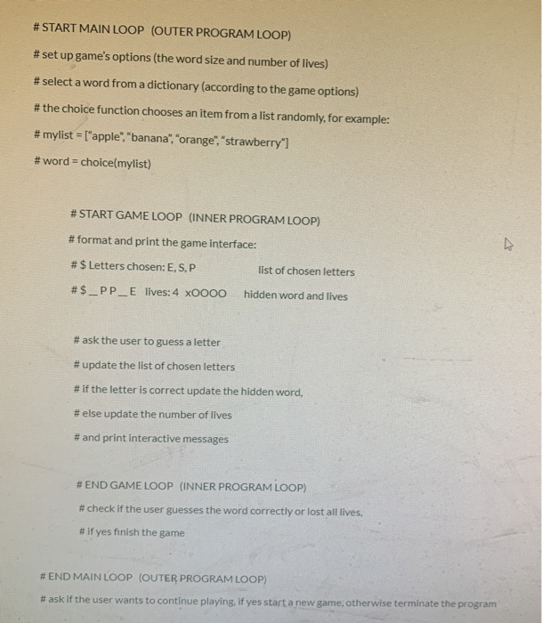 Solved PA 4. Hangman Game Topics 1. String manipulation 2. | Chegg.com