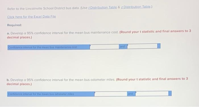 Solved Refer to the Lincolnville School District bus data | Chegg.com