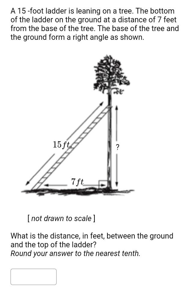 Solved A 15-foot ladder is leaning on a tree. The bottom of | Chegg.com