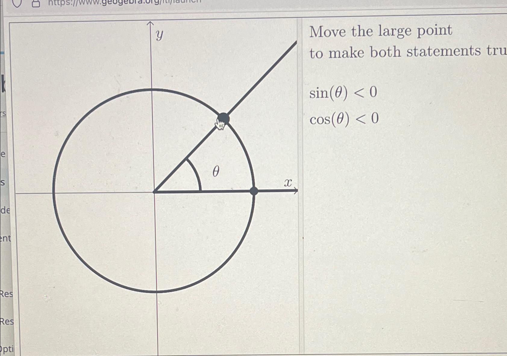 Solved Move the large point to make both statements | Chegg.com