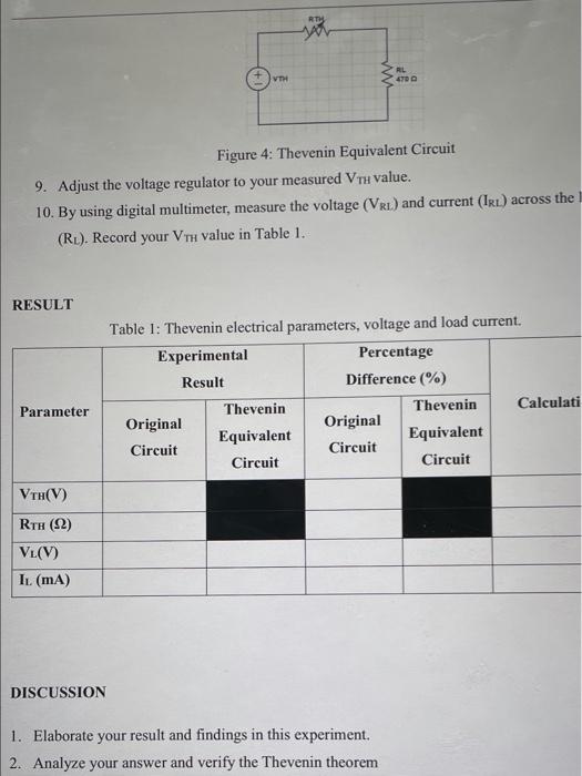 Solved Circuit analysis。 Using Thevenin Theorem，put the