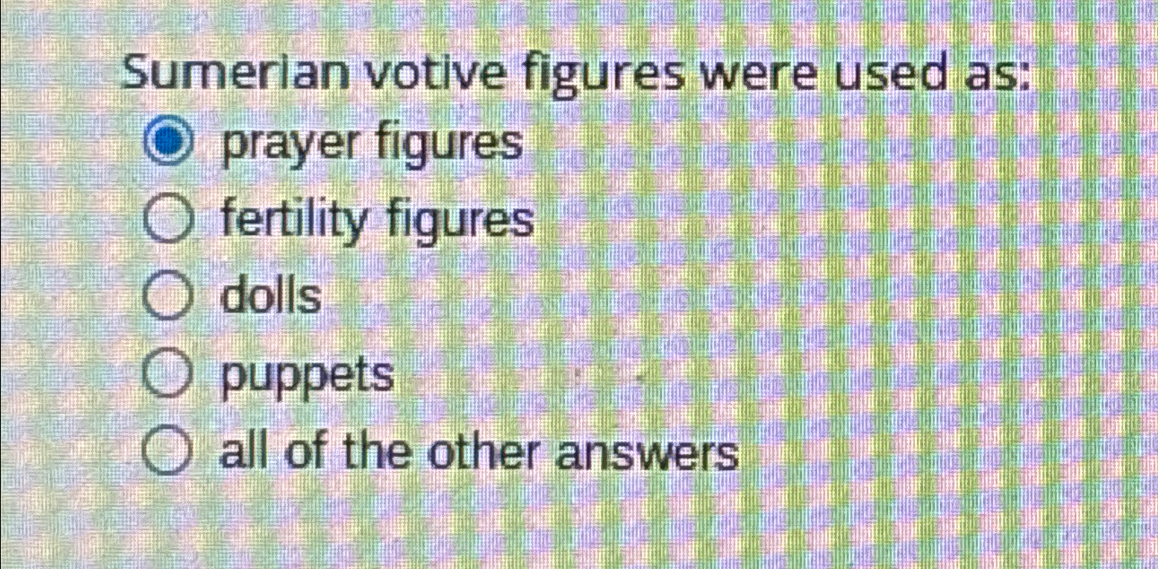 Sumerlan votive figures were used asprayer