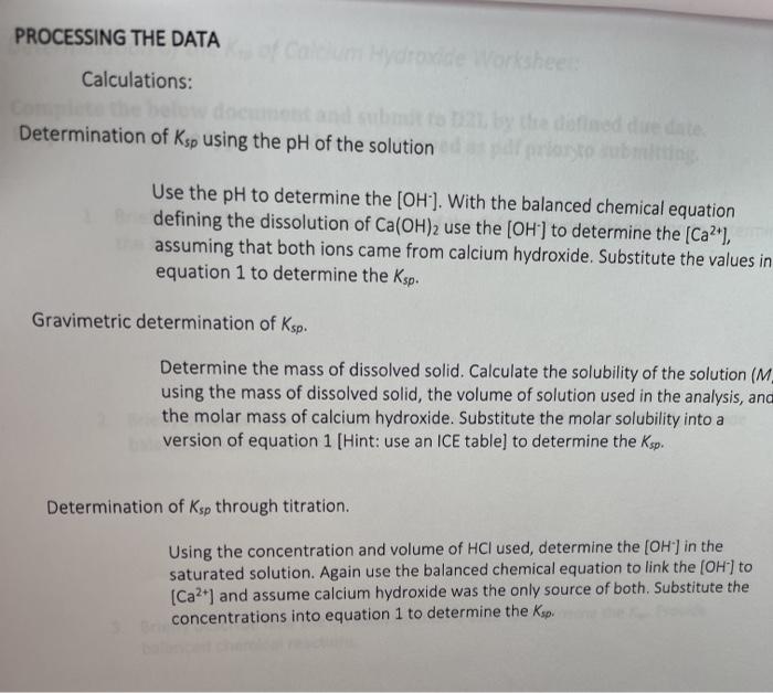 Solved Method 1 - Gravimetric Determination Method 2 - | Chegg.com