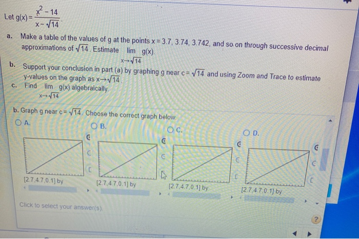 Solved X 14 Let G X X V14 A Make A Table Of The Va Chegg Com