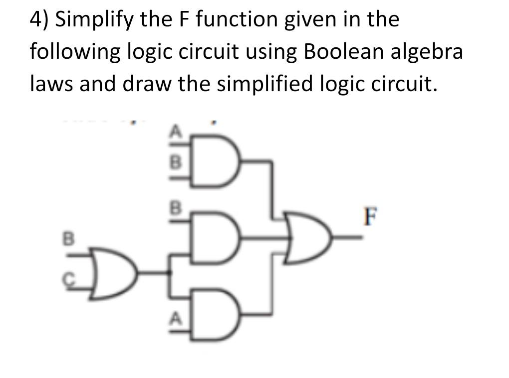 Solved 4) Simplify the F function given in the following | Chegg.com