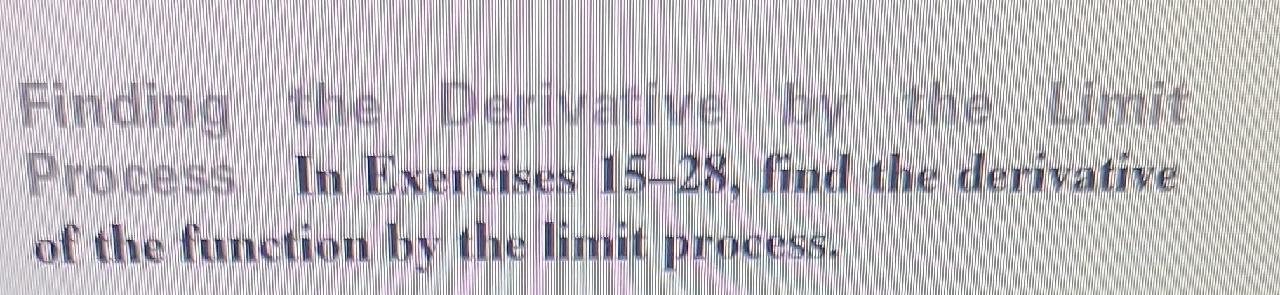 derivative of 4 sqrt x limit process