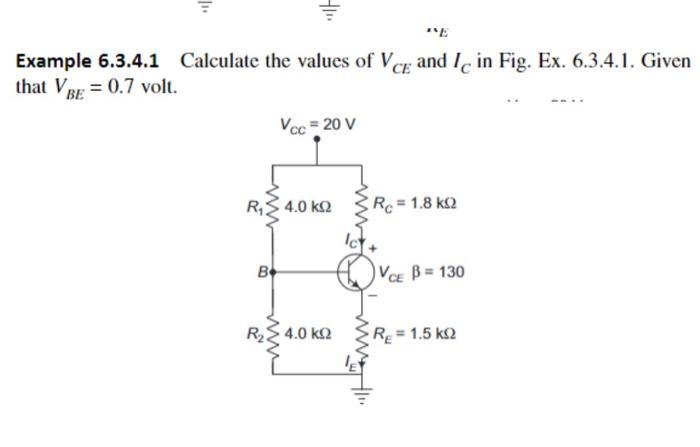 Solved 11 H Example 6.3.4.1 Calculate the values of V | Chegg.com