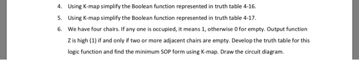 4 Using K Map Simplify The Boolean Function Repre