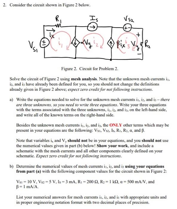 Solved 2. Consider The Circuit Shown In Figure 2 Below. | Chegg.com