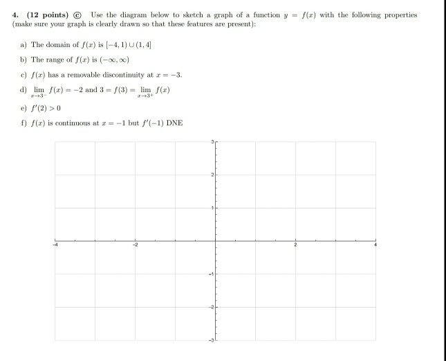 Solved 4. (12 points) @ Use the diagram below to sketch a | Chegg.com