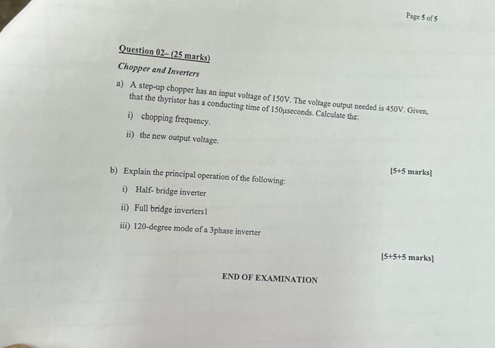 Solved Page 5 ﻿of 5Question 02-(25 ﻿marks)Chopper and | Chegg.com