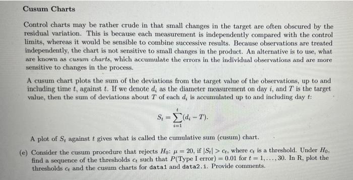 Control charts may be rather crude in that small | Chegg.com