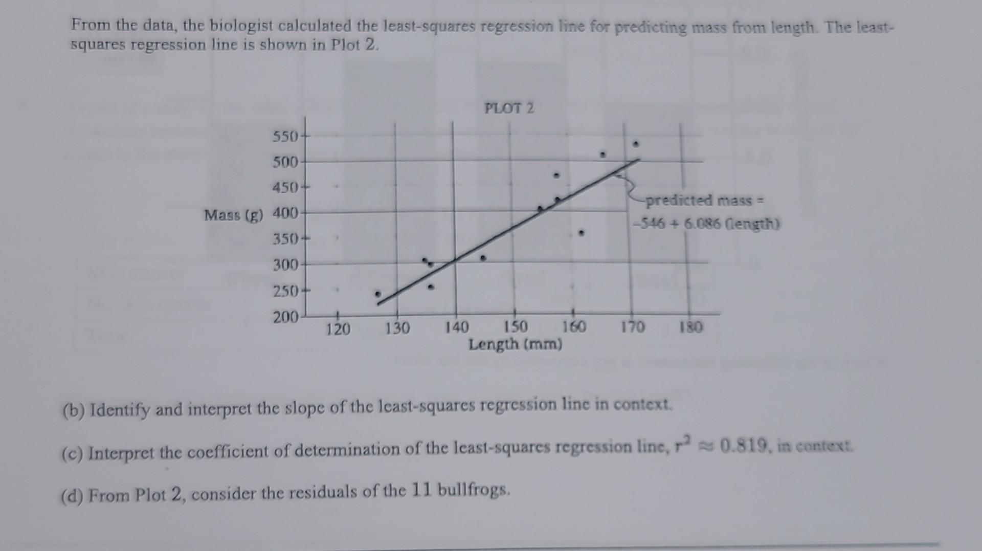 solved-from-the-data-the-biologist-calculated-the-chegg