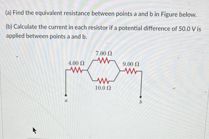 Solved (a) Find the equivalent resistance between points a | Chegg.com