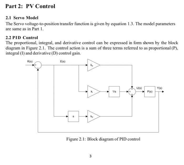 Solved 2.1 Servo Model The Servo voltagetoposition