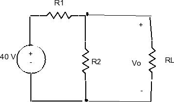 Solved The no load voltage in the voltage-divider (R1 and | Chegg.com