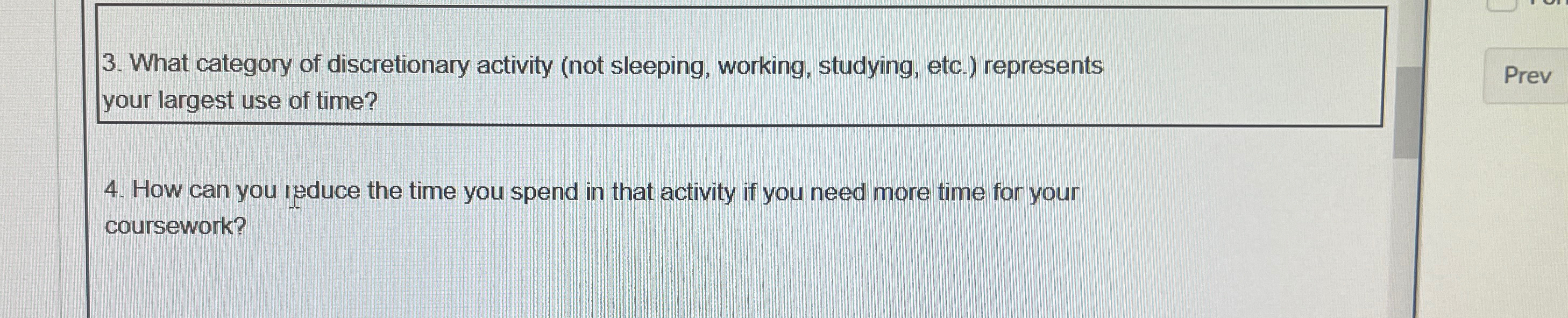 Solved What category of discretionary activity (not | Chegg.com