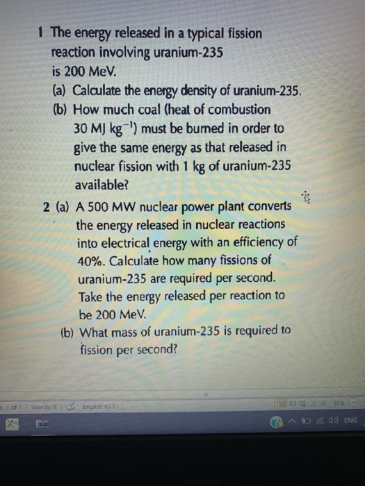 solved-1-the-energy-released-in-a-typical-fission-reaction-chegg