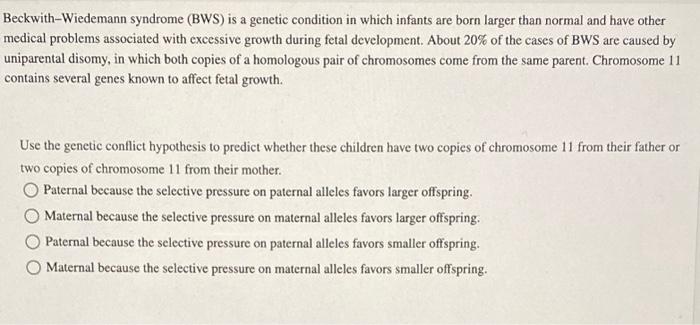 beckwith wiedemann syndrome genetics