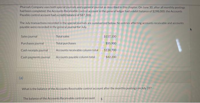 solved-pharoah-company-uses-both-special-journals-and-a-chegg