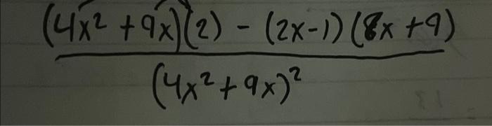 4x 2 x 2 )=- 9 5x 8