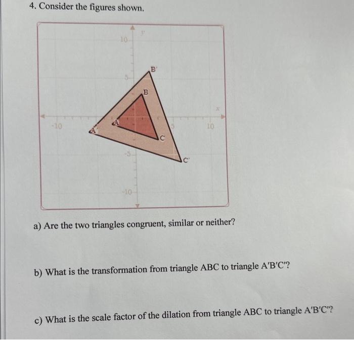 Solved 4. Consider the figures shown. a) Are the two | Chegg.com