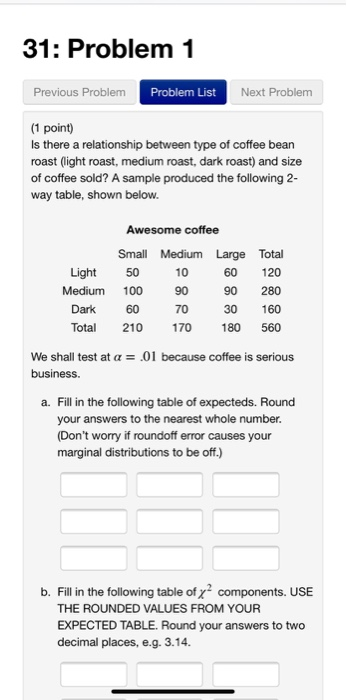 Solved 31: Problem 1 Previous Problem Problem List Next | Chegg.com