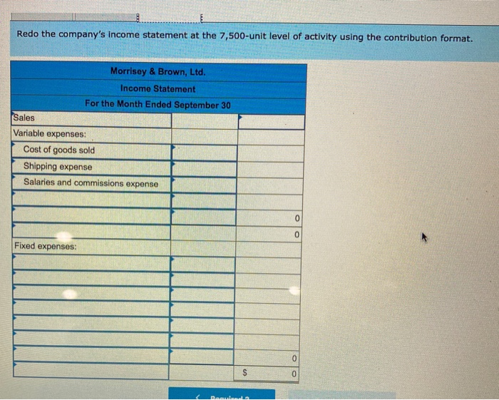 Solved Required 1. By analyzing the data from the company's