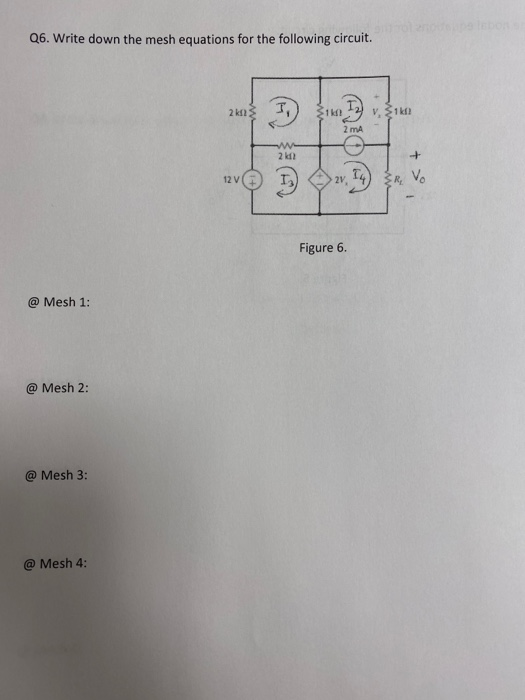 Solved Q1. Write down the nodal equations for the following | Chegg.com
