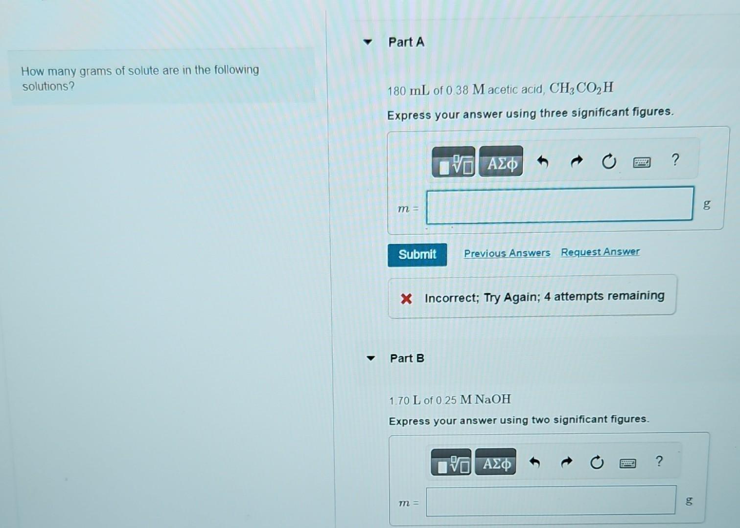 Solved How many grams of solute are in the following | Chegg.com
