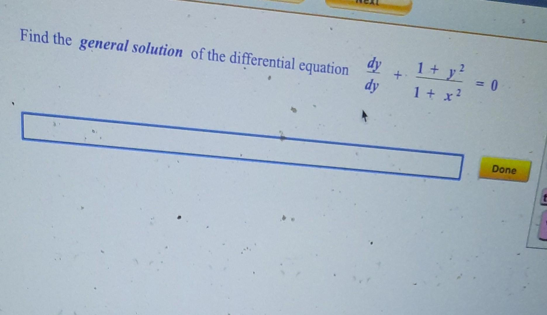 find the general solution of differential equation x y dy dx 1