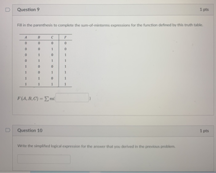 Solved D Question 9 1 Pts Fill In The Parenthesis To | Chegg.com