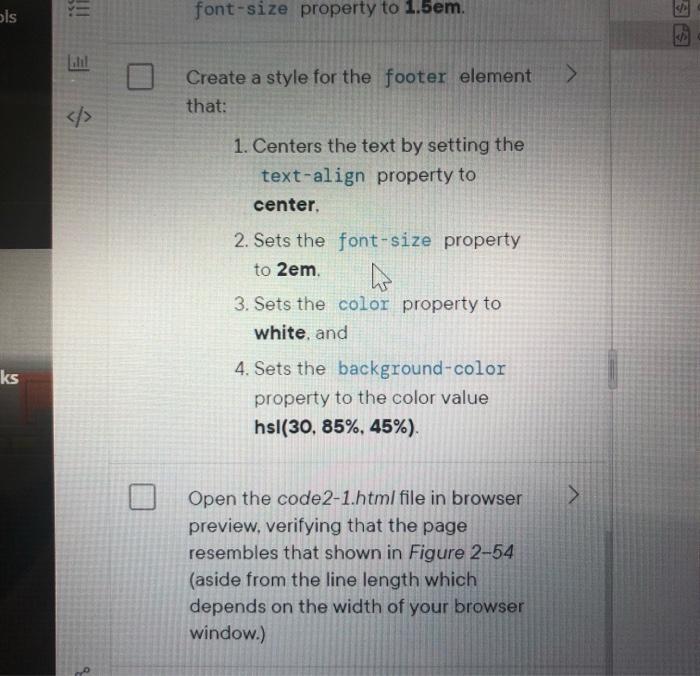 Solved FILI Instructions E ill Go to the code 2-1.html file | Chegg.com