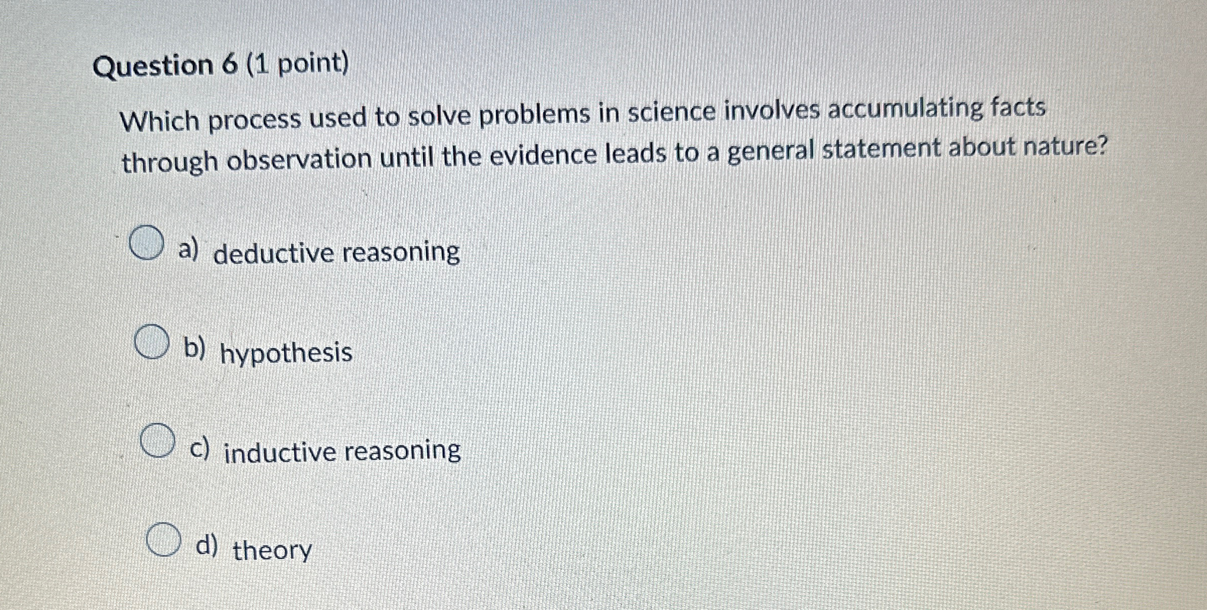 Solved Question 6 (1 ﻿point)Which process used to solve | Chegg.com
