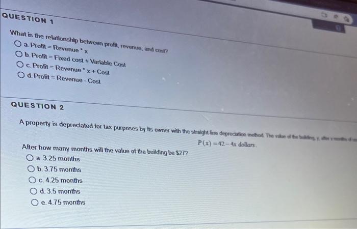Solved What is the relationship between profit, revenue, and | Chegg.com