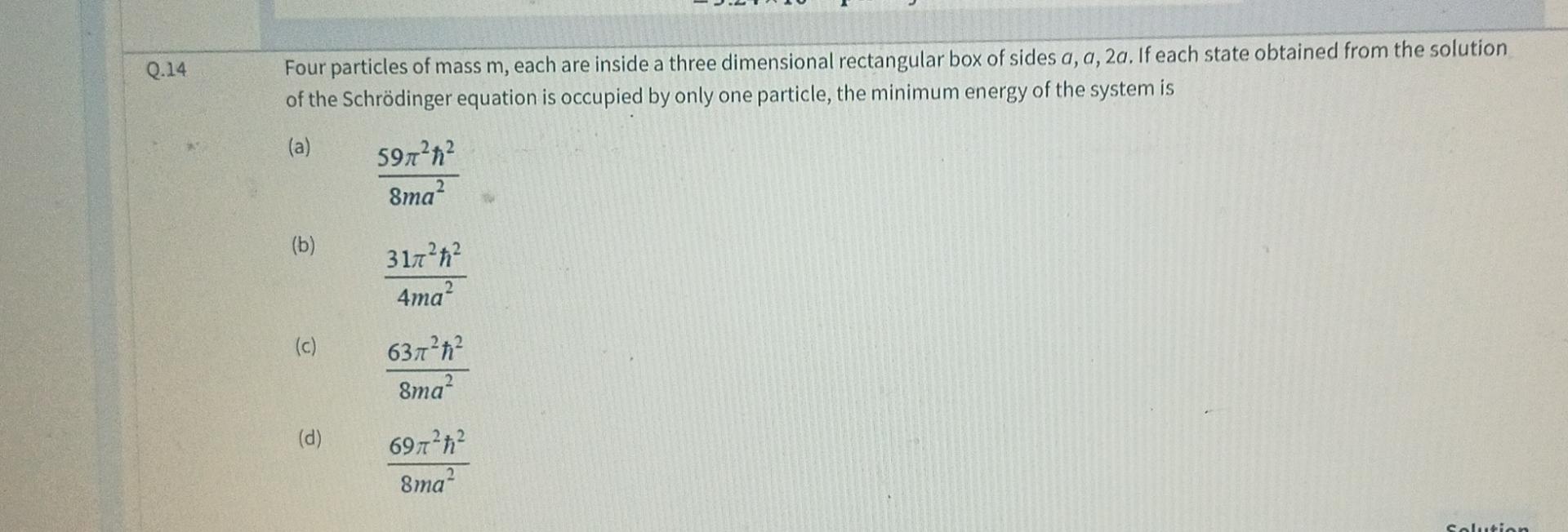 Solved Q. 14 ﻿Four Particles Of Mass M, ﻿each Are Inside A | Chegg.com