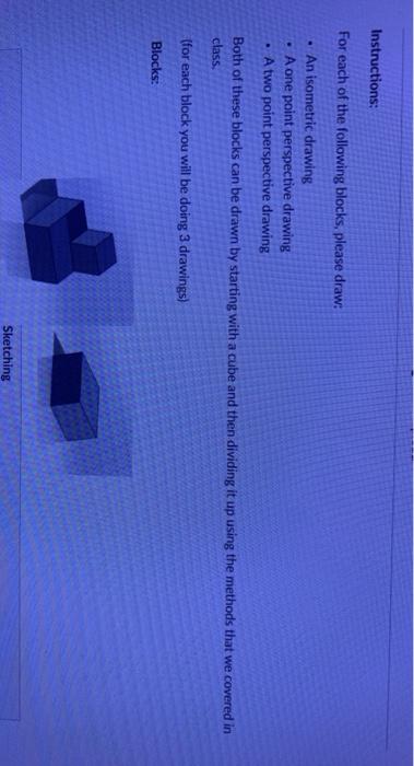 Solved Instructions: For each of the following blocks, | Chegg.com