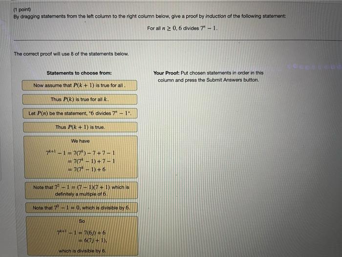 Solved Induction Proofs. Please Look At Both Pictures Since | Chegg.com