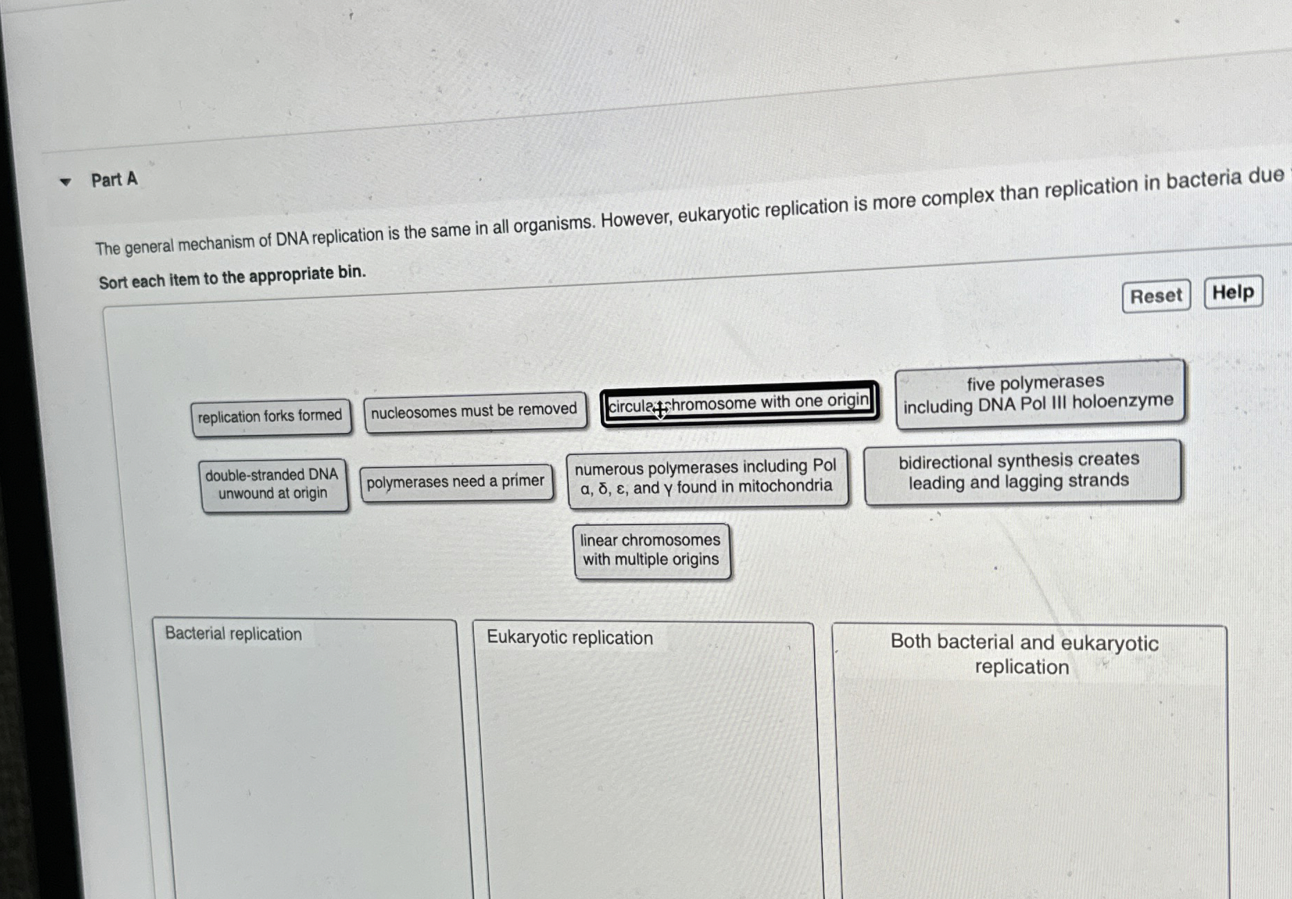 Solved Part AThe general mechanism of DNA replication is the