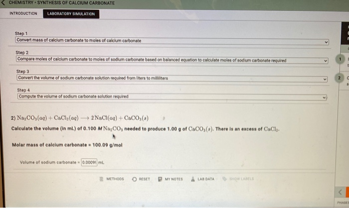 Solved CHEMISTRY. SYNTHESIS OF CALCIUM CARBONATE | Chegg.com