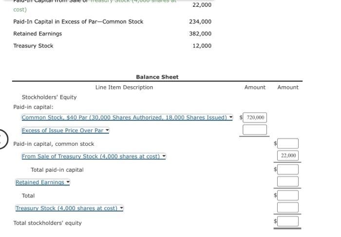 Solved Reporting stockholders' equity Using the following | Chegg.com