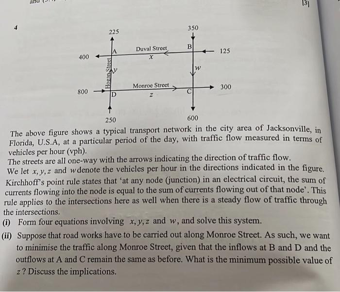 Solved The above figure shows a typical transport network in | Chegg.com