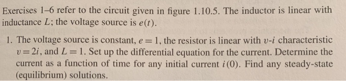 Solved Exercises 1-6 refer to the circuit given in figure | Chegg.com