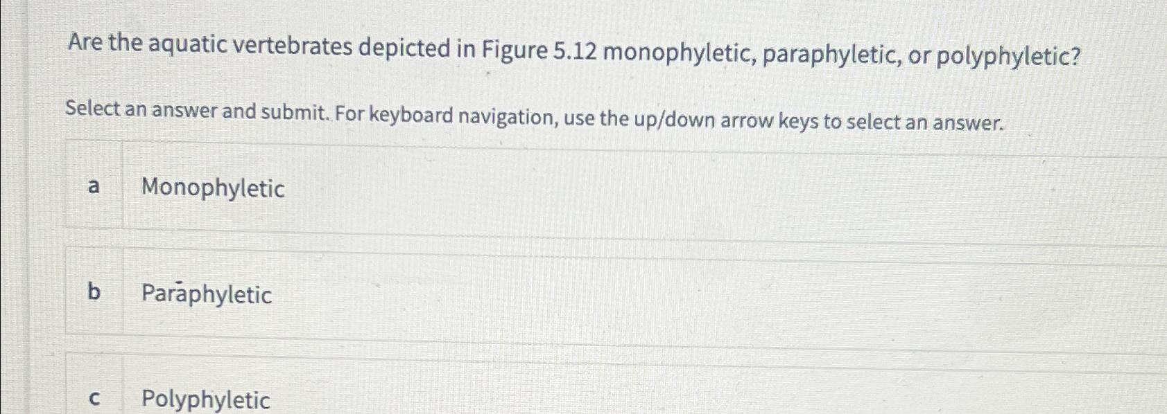 Solved Are the aquatic vertebrates depicted in Figure 5.12 | Chegg.com