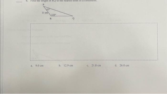 Solved a. 9.0 cm b. 12.9 cm c. 21.8 cm d. 26.0 cm | Chegg.com