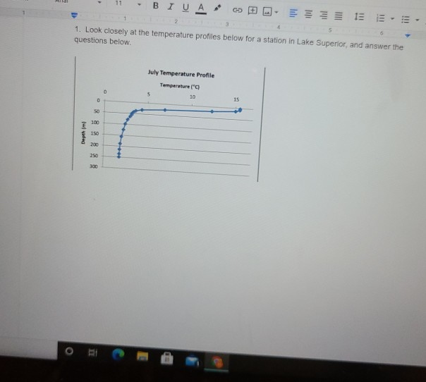 Solved Ad BI U A GO 4 5 1. Look closely at the temperature | Chegg.com