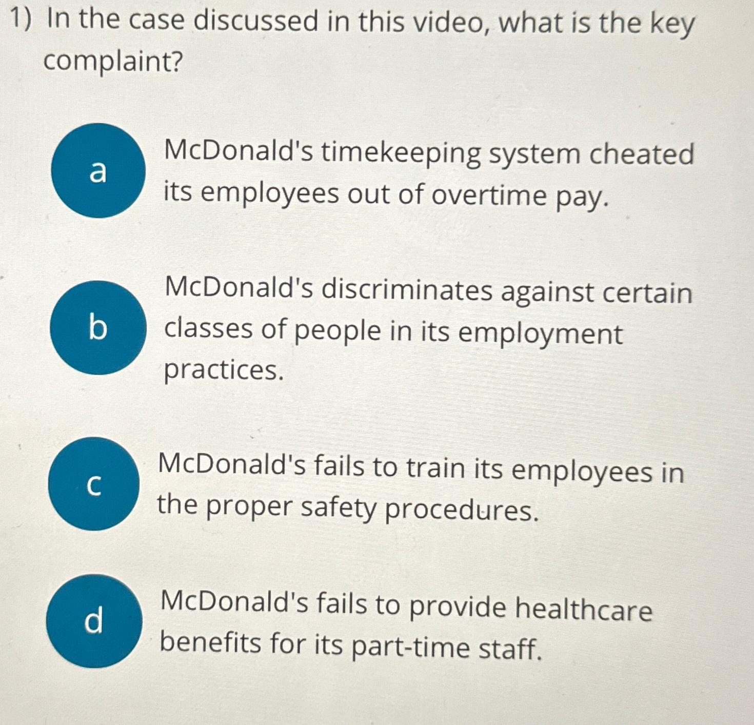 Solved In the case discussed in this video, what is the key