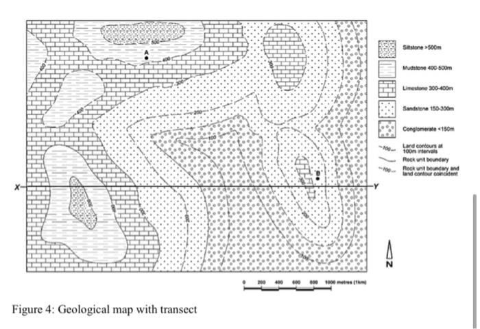 Solved 5. Geological maps Draw a schematic cross-section for | Chegg.com