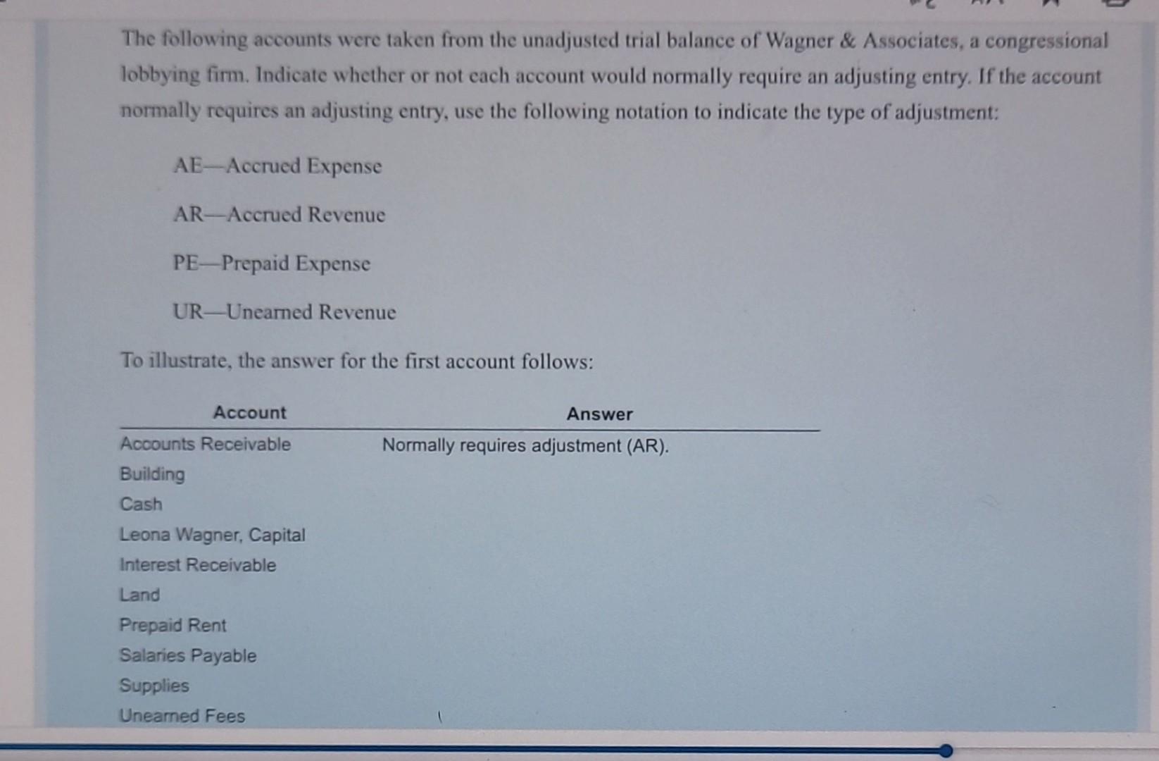 Which Of The Following Is Not Considered An Adjustment Solved The following accounts were taken from the unadjusted | Chegg.com