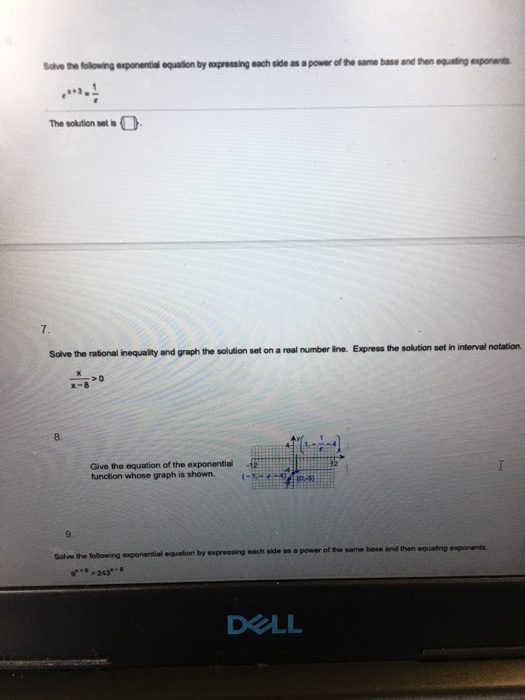 Solved Solve the following exponential equation by | Chegg.com